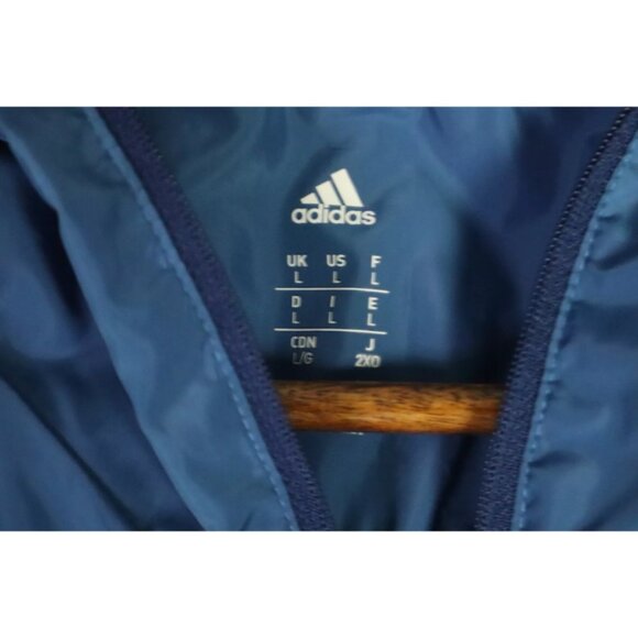 Adidas Climaproof Track Jacket Adult L Blue Boston Marathon Hooded Logo Graphic - Picture 5 of 8
